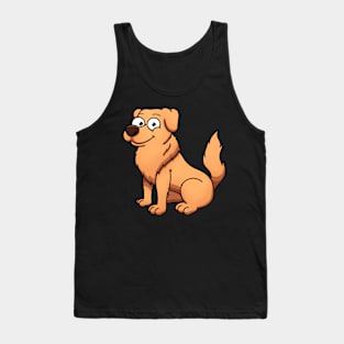 Cute Golden Retriever Tank Top